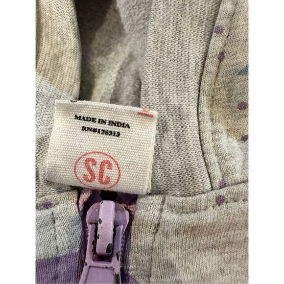 Sovereign code zip up hoodie shorts set of 2 grey stars sz 6 girls - Picture 3 of 6